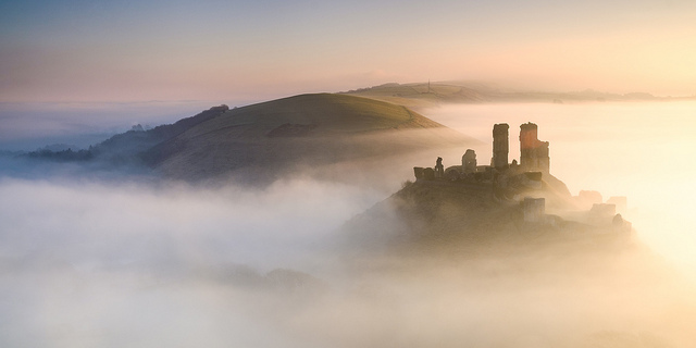Misty Corfe Castle —  Author: Stuart Burrill